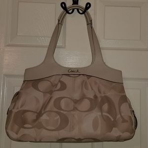 Coach cream colored shoulder bag